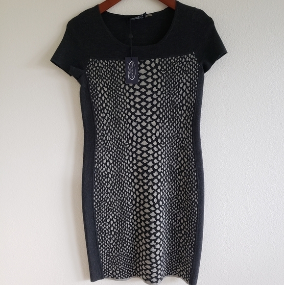 NWT Magaschoni Dress XS Sweater Slip-on Short Wool Crew Neck Short Sleeve Office - Picture 8 of 14